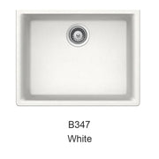 Bristol Sinks 23" Virtuo Granite Single Undermount Bowl Kitchen Sink Ultra White B347