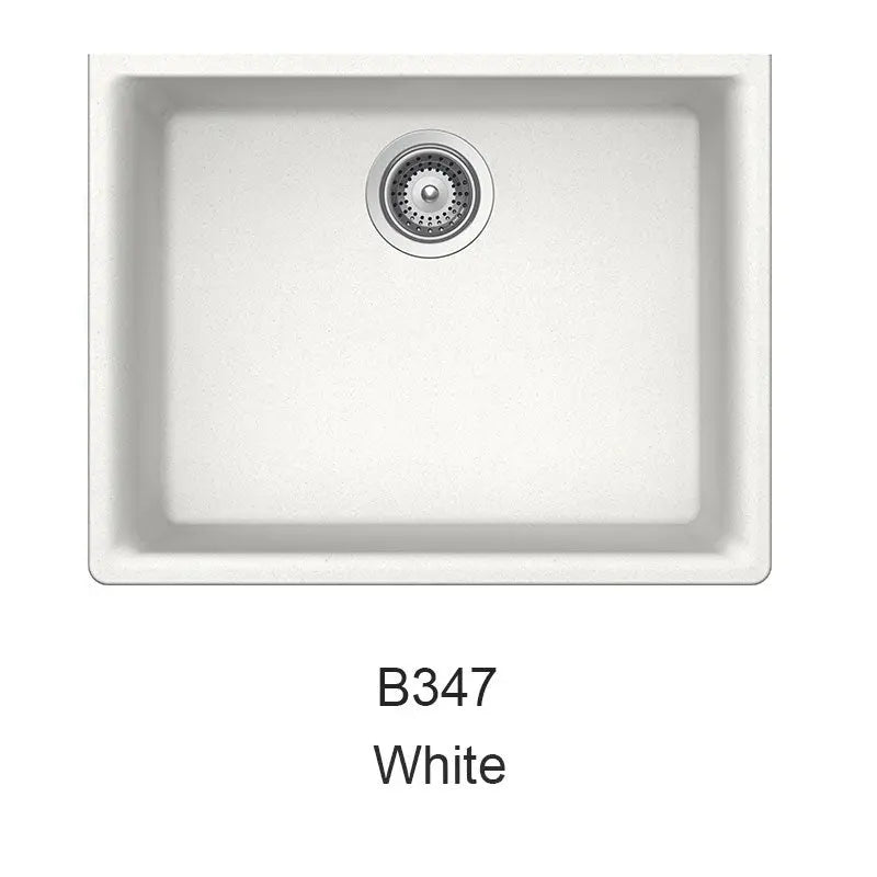 Bristol Sinks 23" Virtuo Granite Single Undermount Bowl Kitchen Sink Ultra White B347