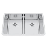 Bristol Sinks 31" B1616 Low Divide Undermount Stainless Steel Kitchen Sink 20 mm Corners