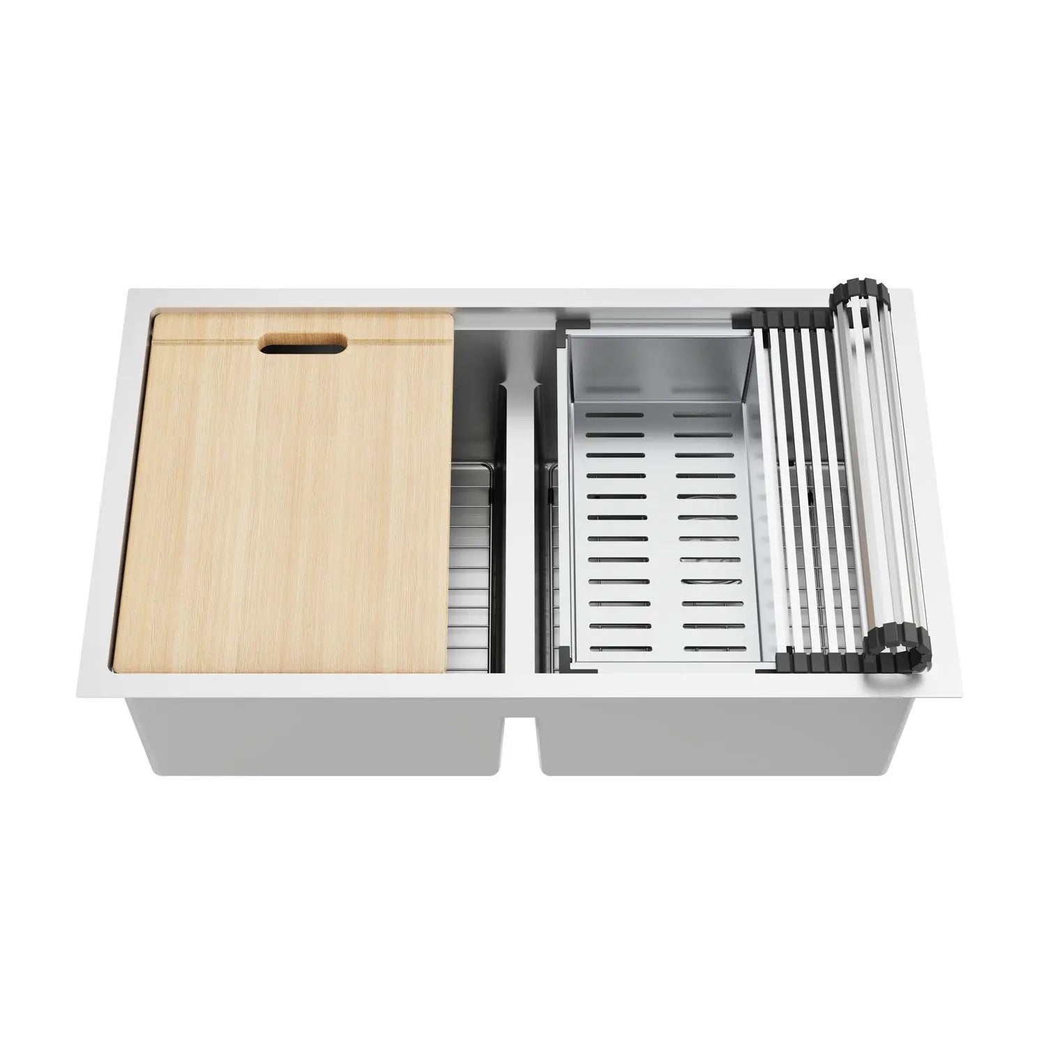 Bristol Sinks 31" B1861 Workstation Double Bowl Low Divide Undermount Sink