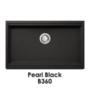 Bristol Sinks 32" Virtuo Granite Workstation Single Bowl Sink B360 Pearl Black