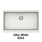 Bristol Sinks 32" Virtuo Granite Workstation Single Bowl Sink B362 Ultra White