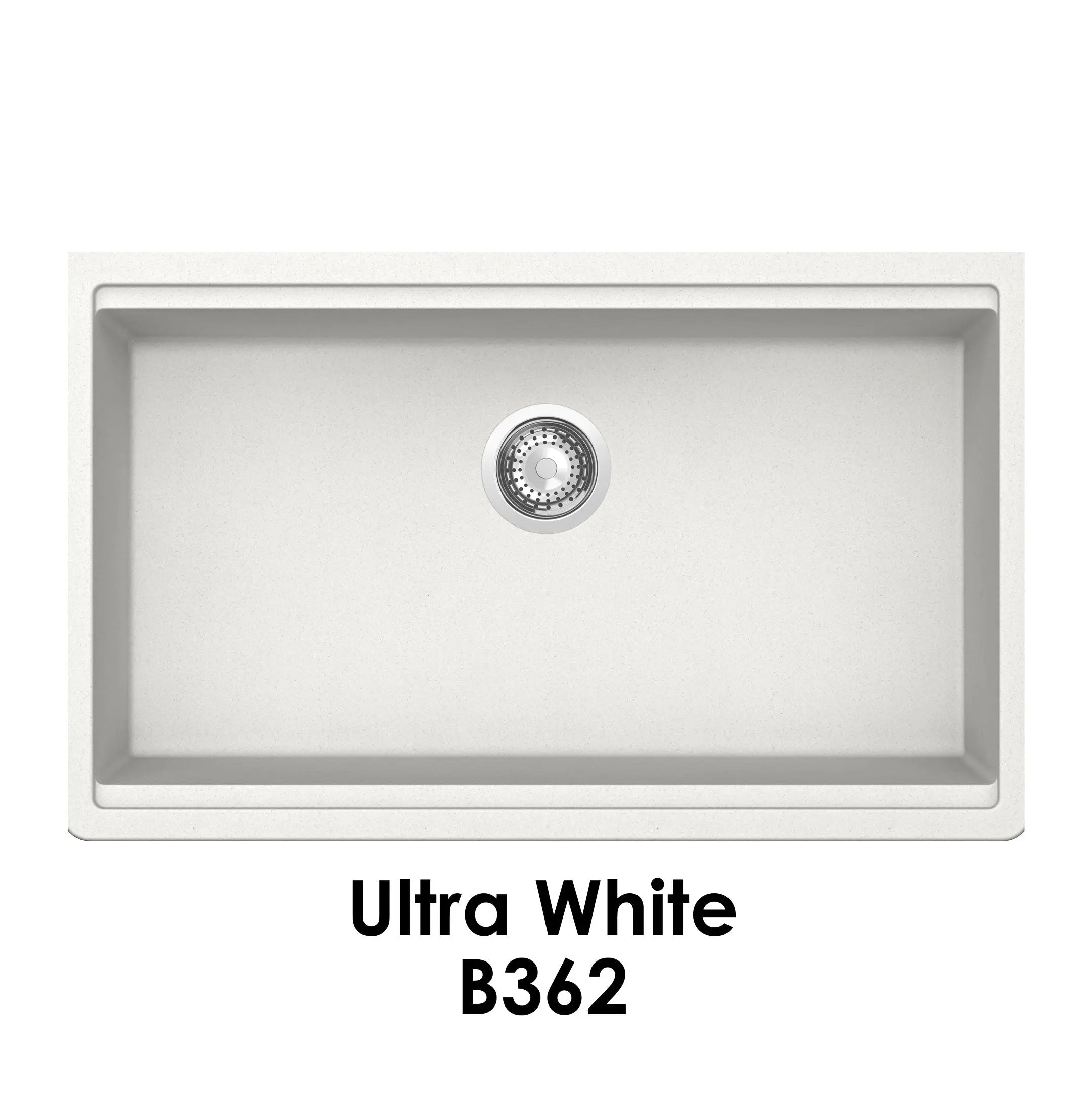 Bristol Sinks 32" Virtuo Granite Workstation Single Bowl Sink B362 Ultra White