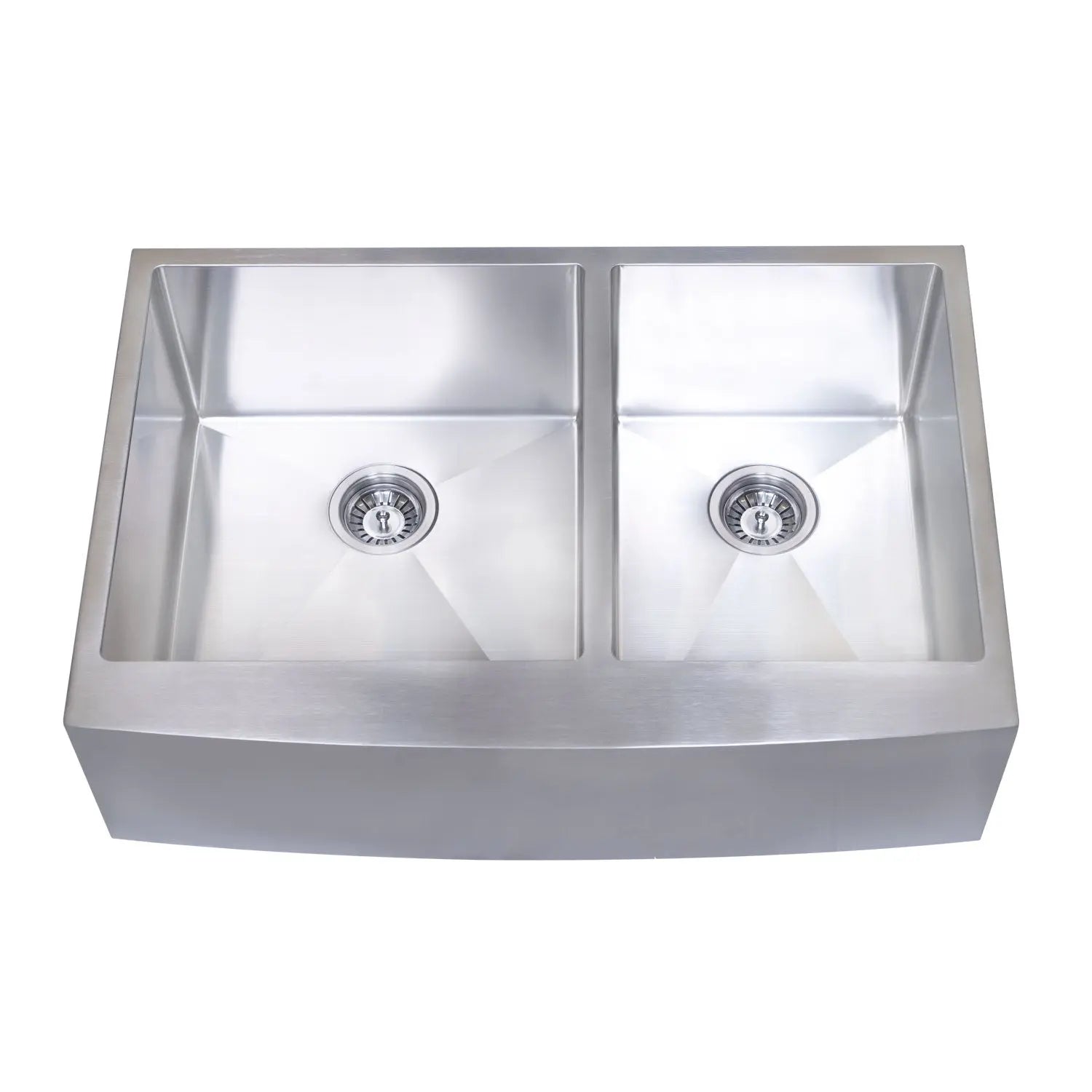 Bristol Sinks 33" B924 Apron Front Farmhouse Kitchen Offset Bowl Sink S. Steel