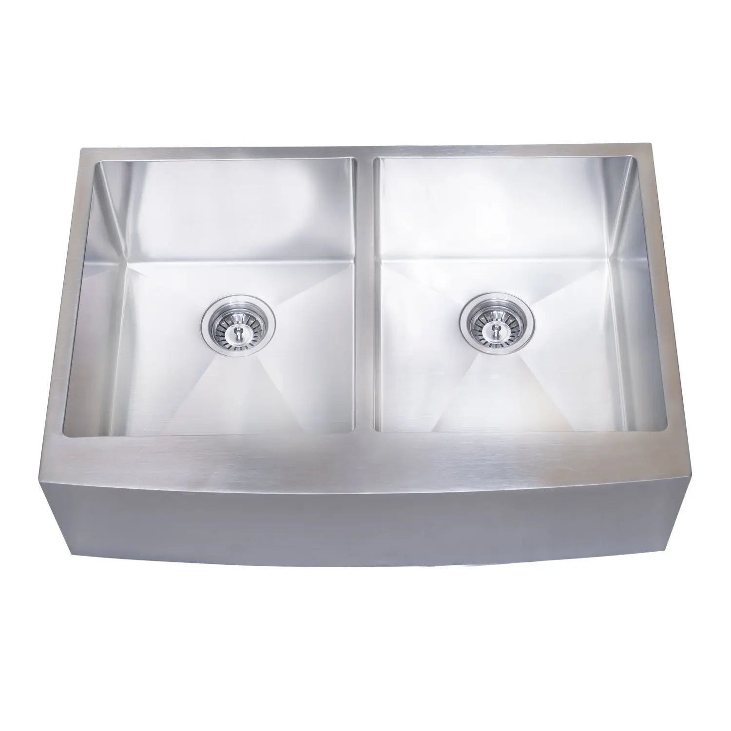 Bristol Sinks 33" B925 Apron Front Farmhouse Kitchen Double Bowl Sink S. Steel