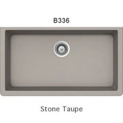 Bristol Sinks 33" Virtuo Granite Single Undermount Bowl Kitchen Sink Stone Taupe B336