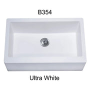 Bristol Sinks 34" Virtuo Granite Farmhouse/Apron Single Bowl Kitchen Sink Ultra White B354