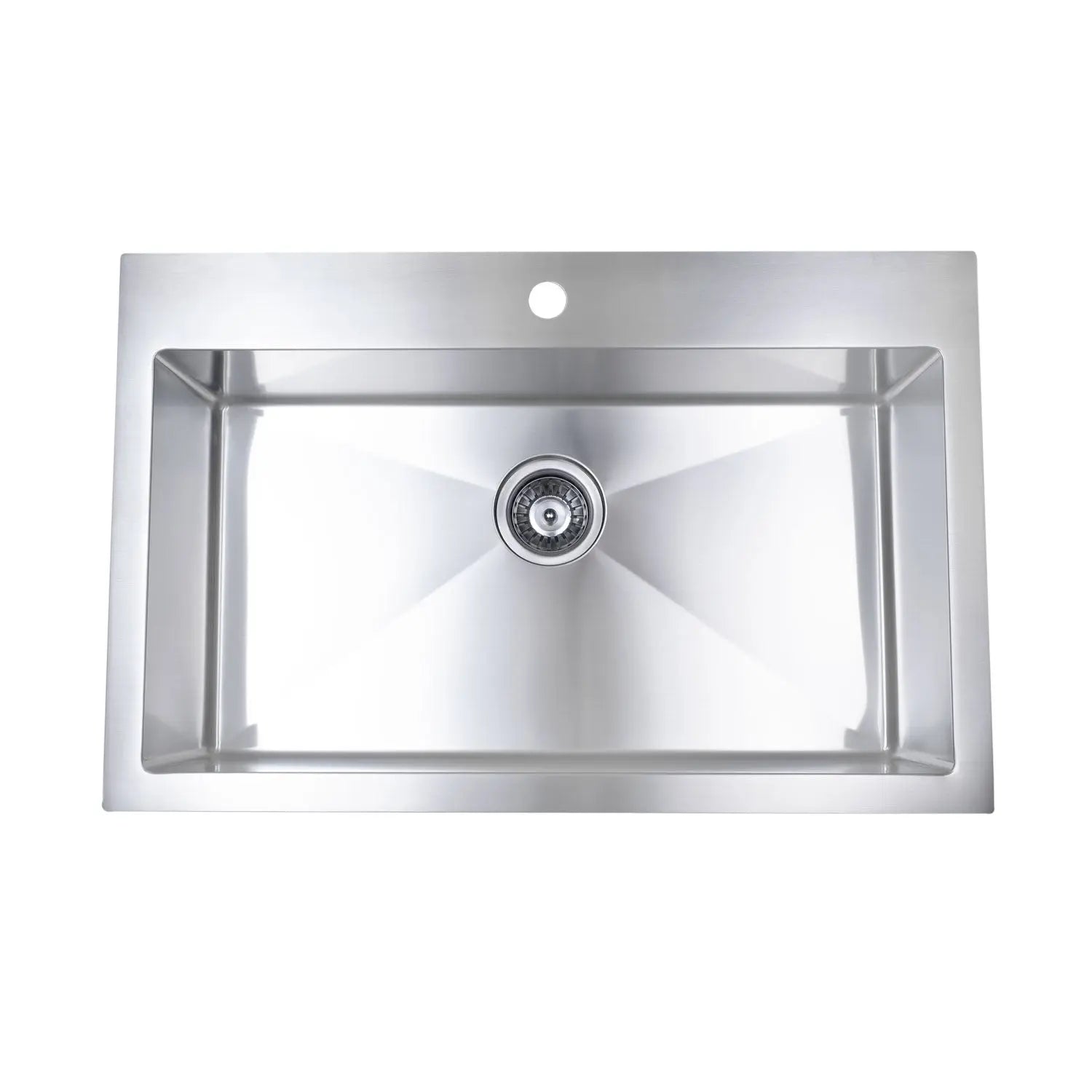 Bristol Sinks B1208 Top-mount Stainless Steel 1-Hole Single Bowl Kitchen Sink