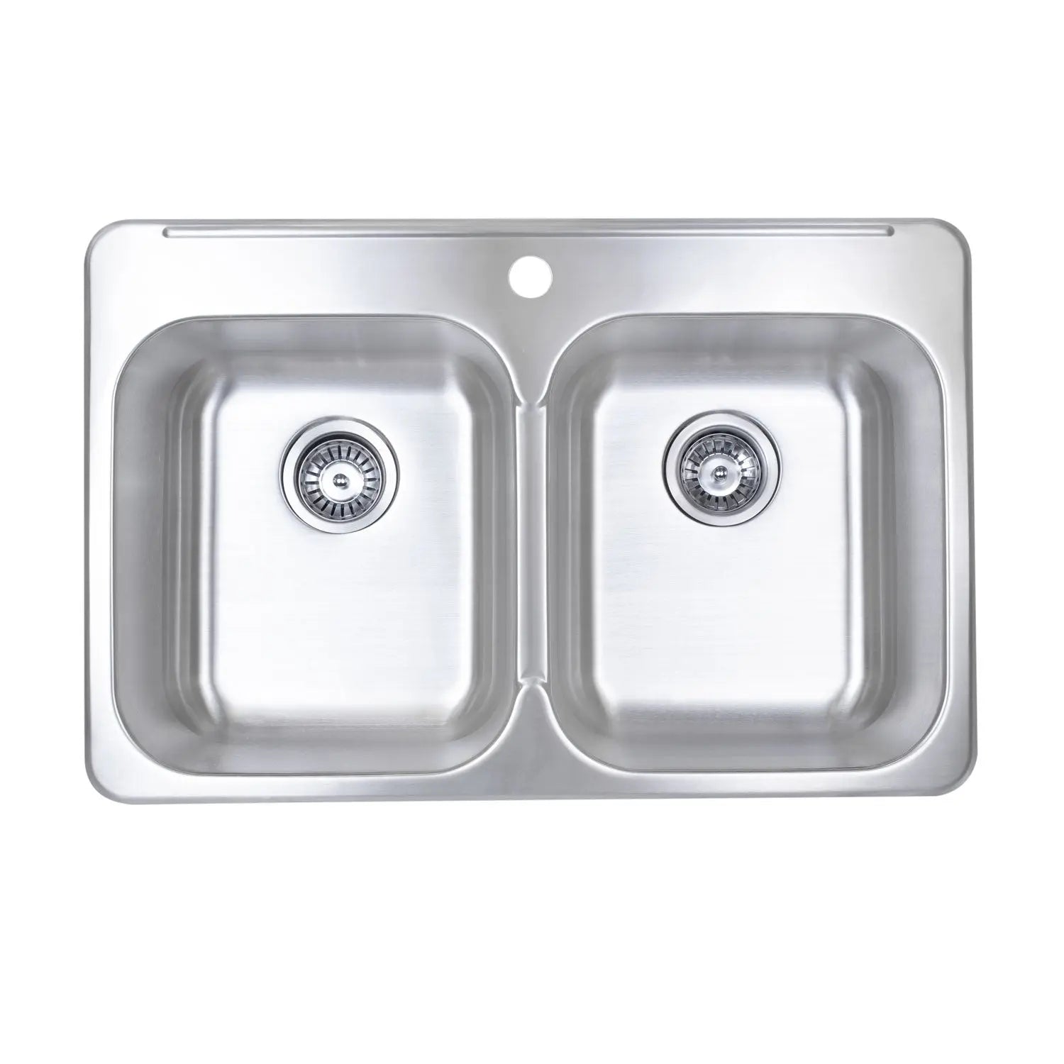 Bristol Sinks B211 Top-mount Stainless Steel 1-Hole Double Bowl Kitchen Sink B211