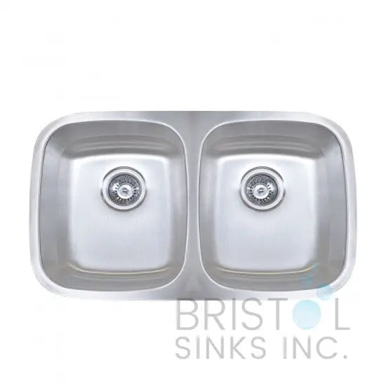 Bristol Sinks B811-8 Undermount Stainless Steel Double Bowl Kitchen Sink
