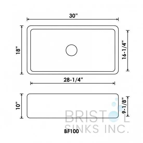 Bristol Sinks BF100 Fireclay Apron Farmhouse Kitchen Sink - CALL TO ORDER