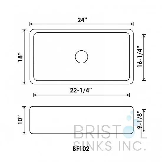 Bristol Sinks BF102 Fireclay Apron Farmhouse Kitchen Sink - CALL TO ORDER
