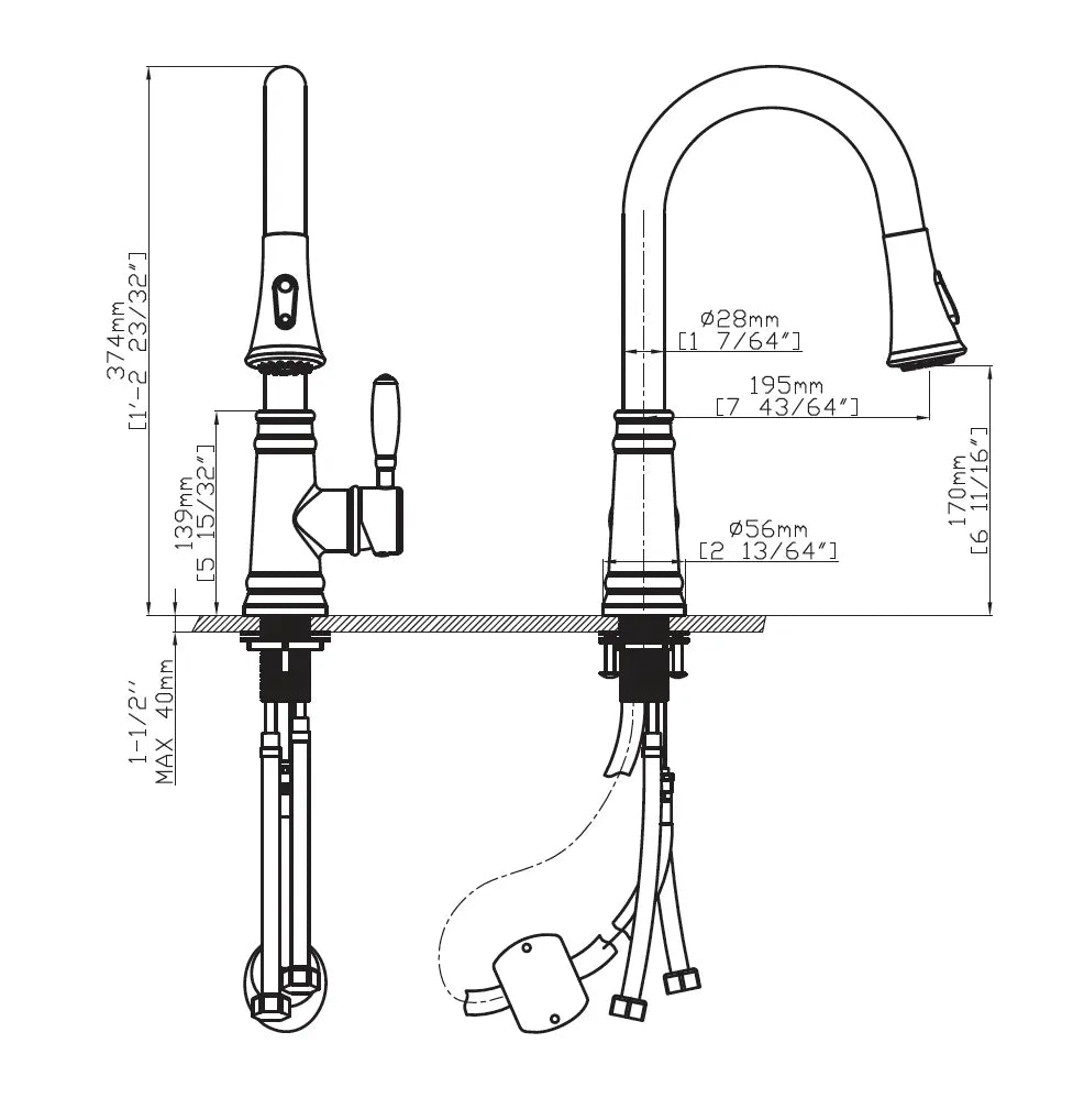 Bristol Sinks Capri Kitchen Faucet Pulldown Brushed Nickel