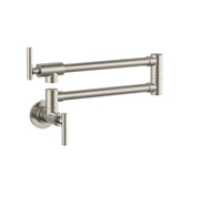 Bristol Sinks Mercada Kitchen Pot Filler Wall Mounted Faucet- Brushed Nickel
