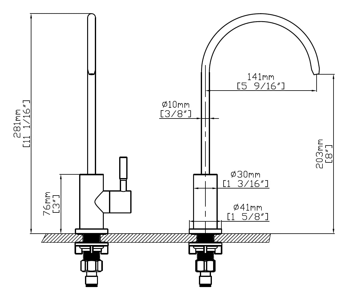 Bristol Sinks Novara Reverse Osmosis Faucet - Brushed Nickel