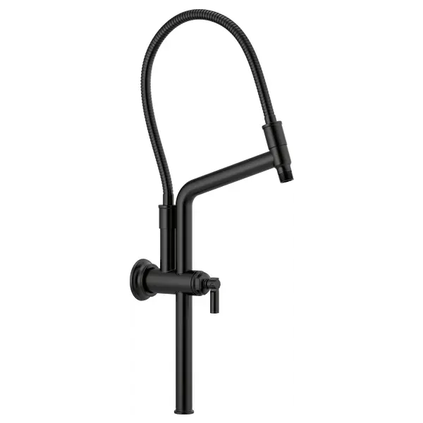 Brizo 10 7/16" Classic Slide Bar Shower Arm And Flange 81376-BL - Plumbing Market