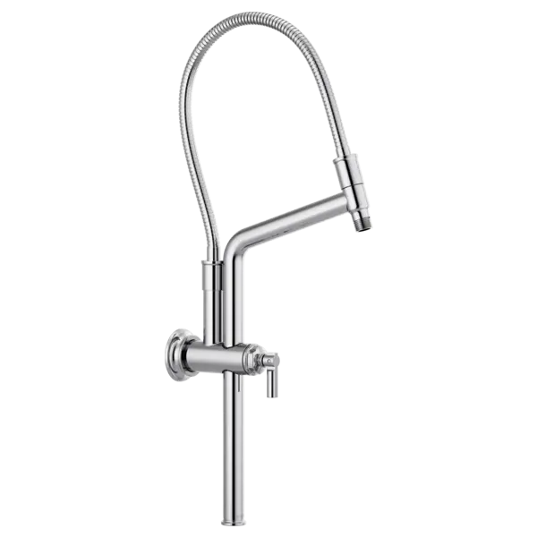 Brizo 10 7/16" Classic Slide Bar Shower Arm And Flange 81376-PC - Plumbing Market