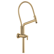 Brizo 10 7/16" Classic Slide Bar Shower Arm And Flange 81376-PG - Plumbing Market