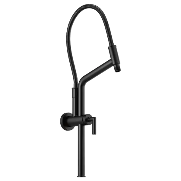 Brizo 10 7/16" Linear Round Slide Bar Shower Arm And Flange 81892-BL - Plumbing Market