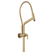 Brizo 10 7/16" Linear Round Slide Bar Shower Arm And Flange 81892-GL - Plumbing Market