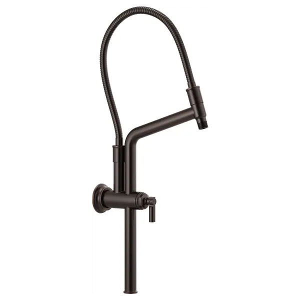Brizo 13 7/16" Classic Slide Bar Shower Arm And Flange 81376-RB - Plumbing Market