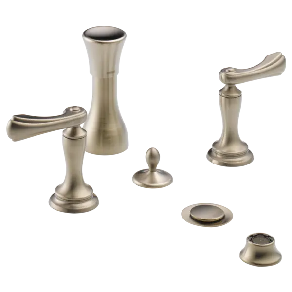 Brizo 4-Hole Mount Bidet Faucet with Vacuum Breaker - Less Handles 68485-BNLHP - Plumbing Market