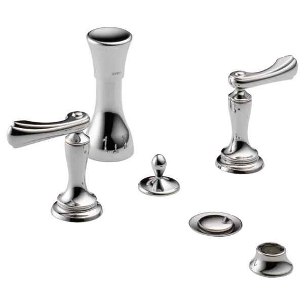 Brizo 4-Hole Mount Bidet Faucet with Vacuum Breaker - Less Handles 68485-PCLHP - Plumbing Market