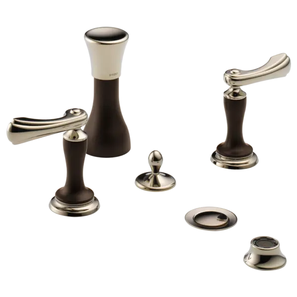 Brizo 4-Hole Mount Bidet Faucet with Vacuum Breaker - Less Handles 68485-PNCOLHP - Plumbing Market