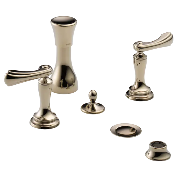 Brizo 4-Hole Mount Bidet Faucet with Vacuum Breaker - Less Handles 68485-PNLHP - Plumbing Market