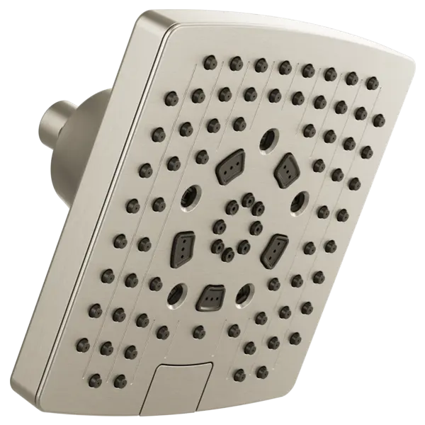 Brizo 7" Linear Square H2Okinetic® Multi-Function Wall Mount Shower Head - 2.5 GPM 87406-BN-2.5 - Plumbing Market