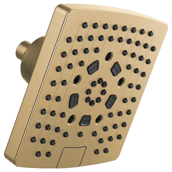 Brizo 7” Linear Square H<sub>2</sub>Okinetic<sup>®</sup> Multi-Function Wall Mount Showerhead 87406-GL - Plumbing Market