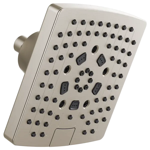 Brizo 7” Linear Square H<sub>2</sub>Okinetic<sup>®</sup> Multi-Function Wall Mount Showerhead 87406-NK - Plumbing Market