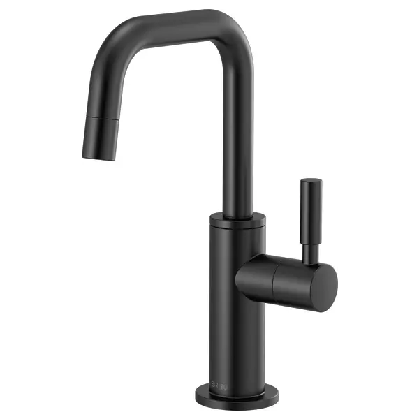 Brizo Beverage Faucet with Square Spout Matte Black 61365LF-C-BL - Plumbing Market