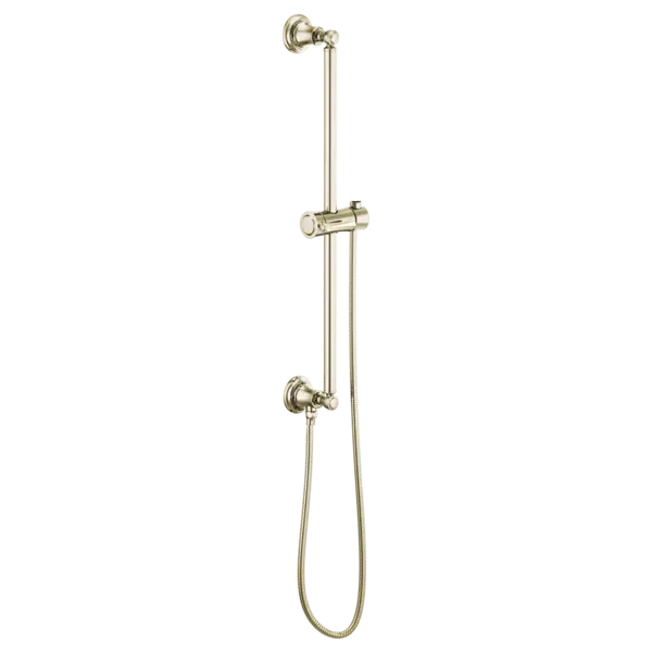 Brizo Classic Round Slide Bar With Hose 74795-PN - Plumbing Market