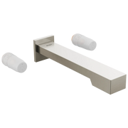 Brizo Frank Lloyd Wright Bath Collection Two-Handle Wall Mount Tub Filler - Less Handles Luxe Nickel - Plumbing Market
