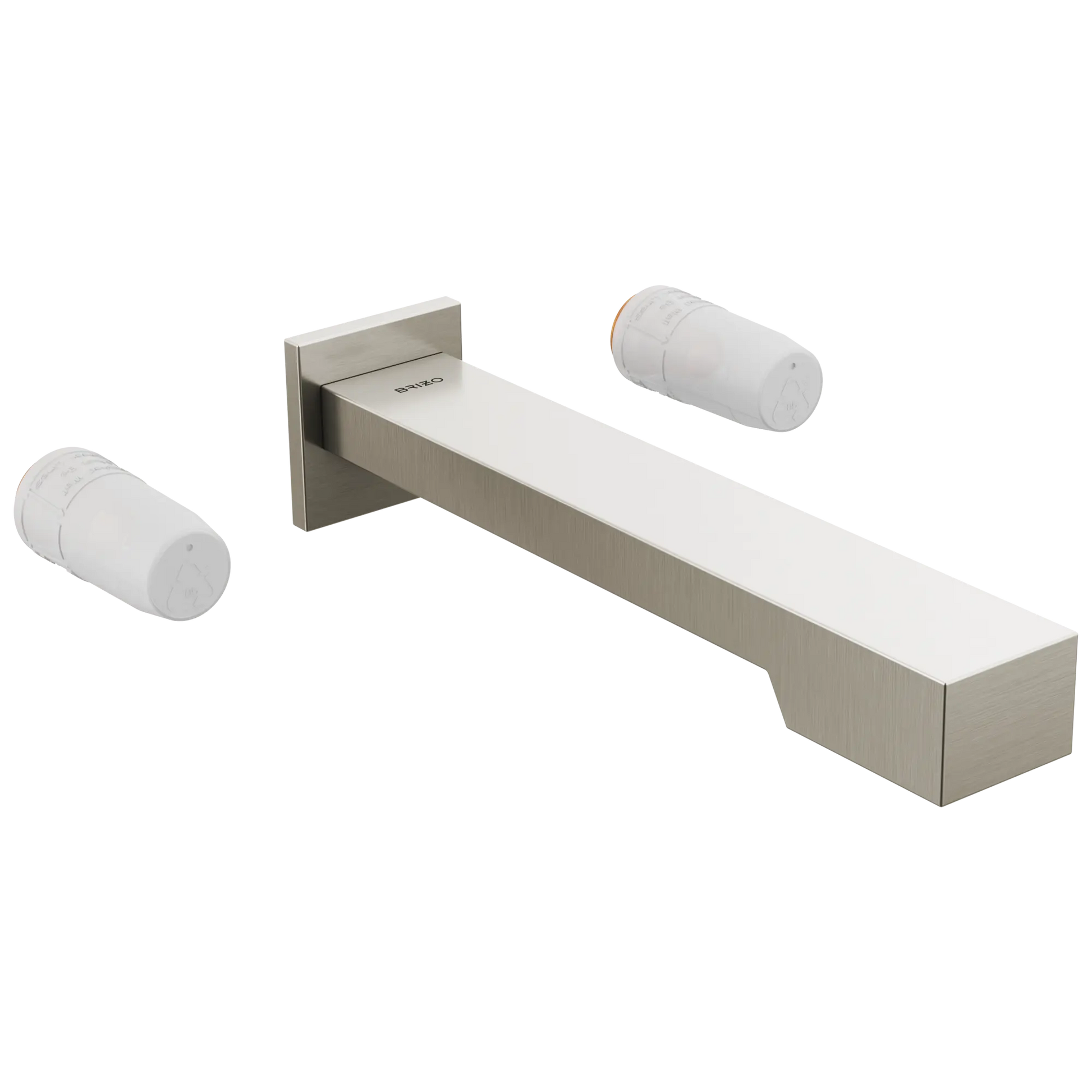 Brizo Frank Lloyd Wright Bath Collection Two-Handle Wall Mount Tub Filler - Less Handles Luxe Nickel - Plumbing Market