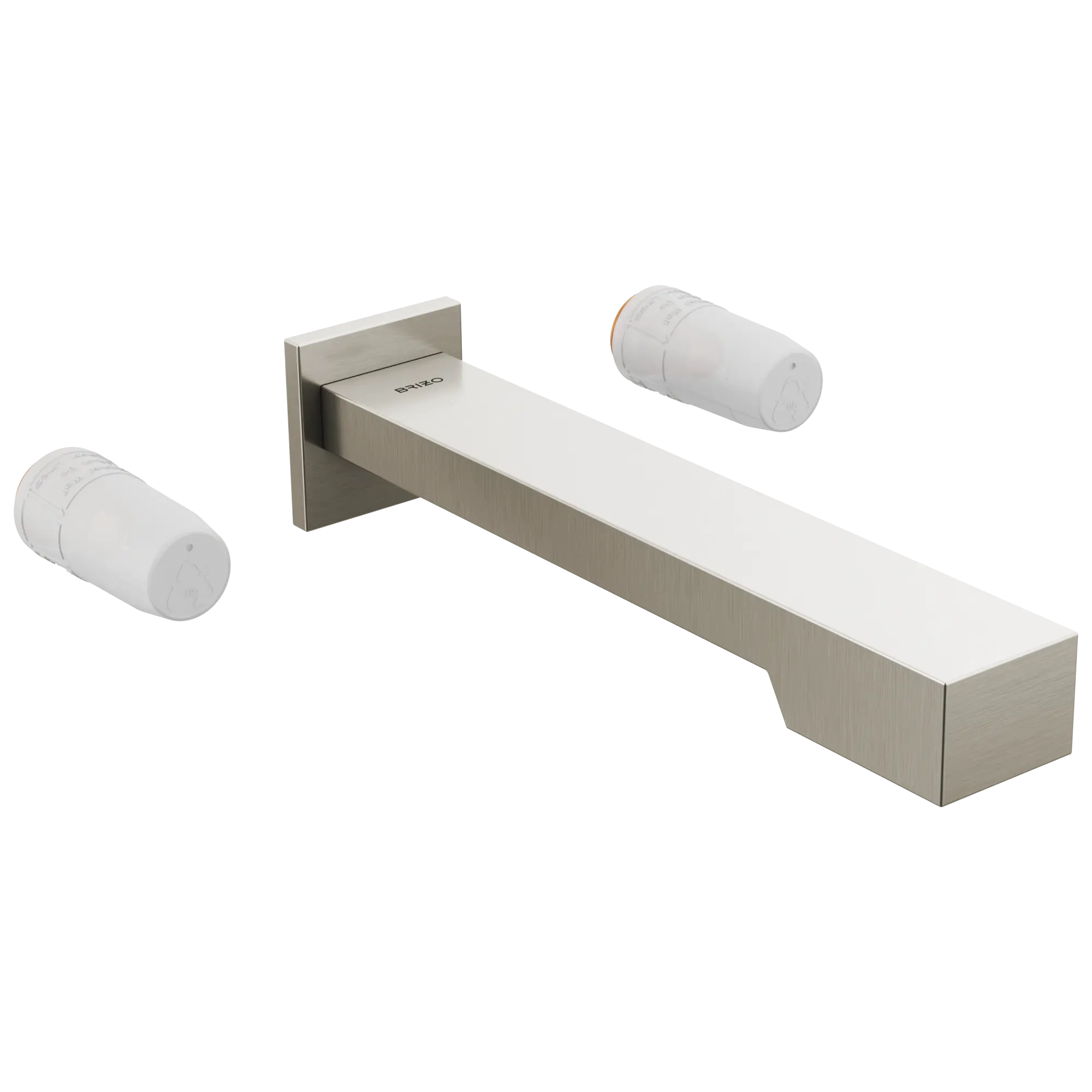 Brizo Frank Lloyd Wright Bath Collection Two-Handle Wall Mount Tub Filler - Less Handles Luxe Nickel - Plumbing Market