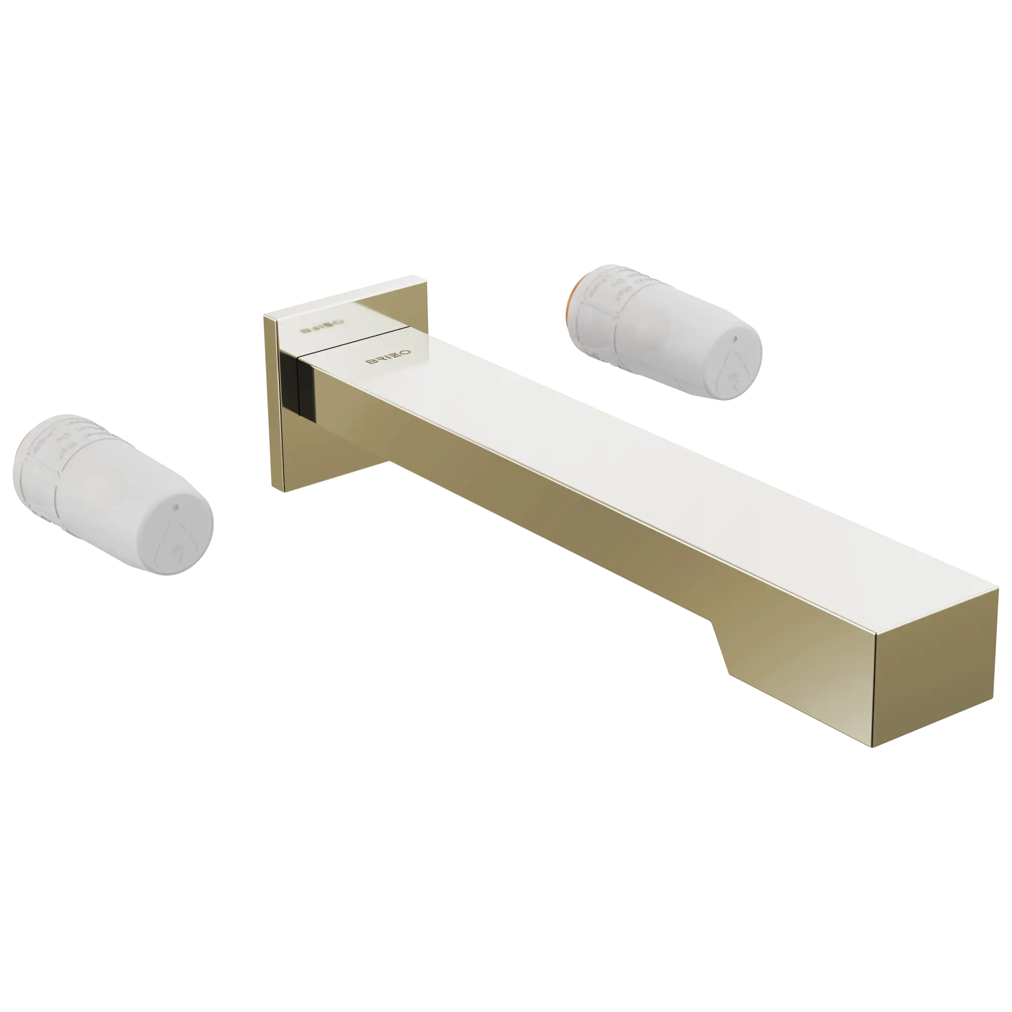 Brizo Frank Lloyd Wright Bath Collection Two-Handle Wall Mount Tub Filler - Less Handles Polished Nickel - Plumbing Market
