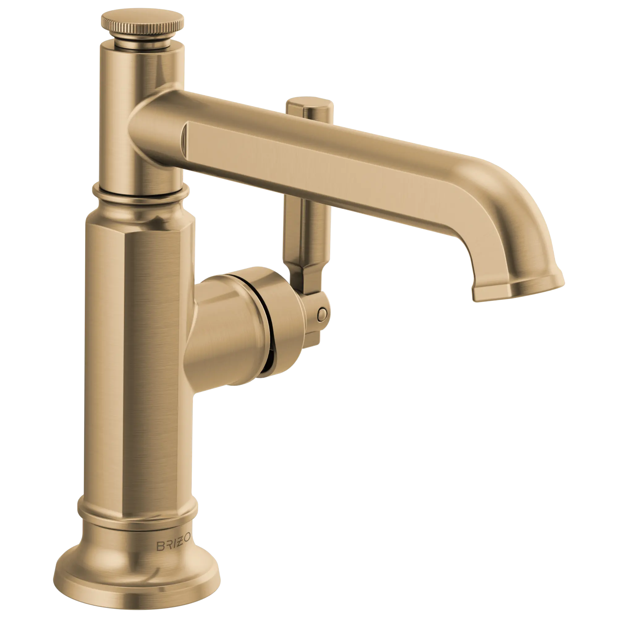 Brizo Invari Single-Handle Lavatory Faucet ECO Brilliance Luxe Gold 1.2 GPM - Plumbing Market
