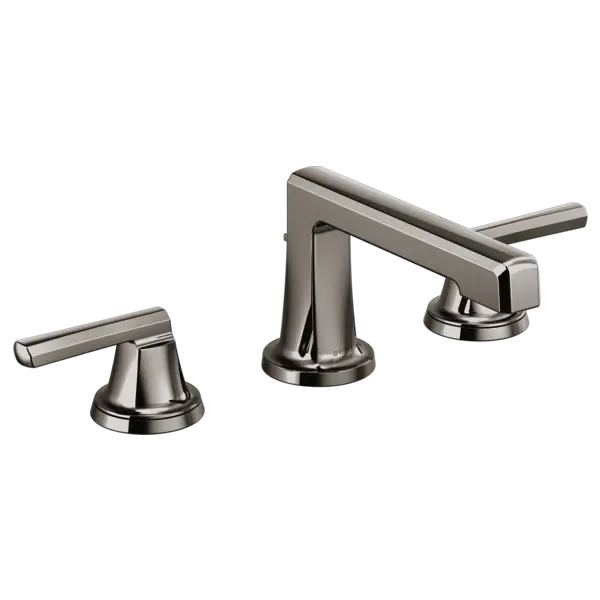 Brizo Levoir Widespread Lavatory Faucet With Low Spout - Less Handles Brilliance Black Onyx - Plumbing Market