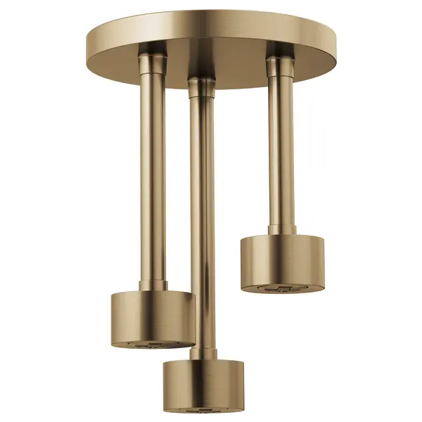 Brizo Linear Round Single-Function H2Okinetic® Pendant Raincan Shower Head 81335-GL - Plumbing Market