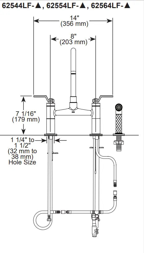 Brizo Litze Bridge Faucet with Arc Spout and Industrial Handle Brilliance Luxe Gold - Plumbing Market