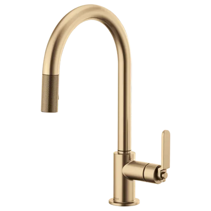 Brizo Litze Pull-Down Faucet with Arc Spout and Industrial Handle 63044Lf-Gl - Plumbing Market
