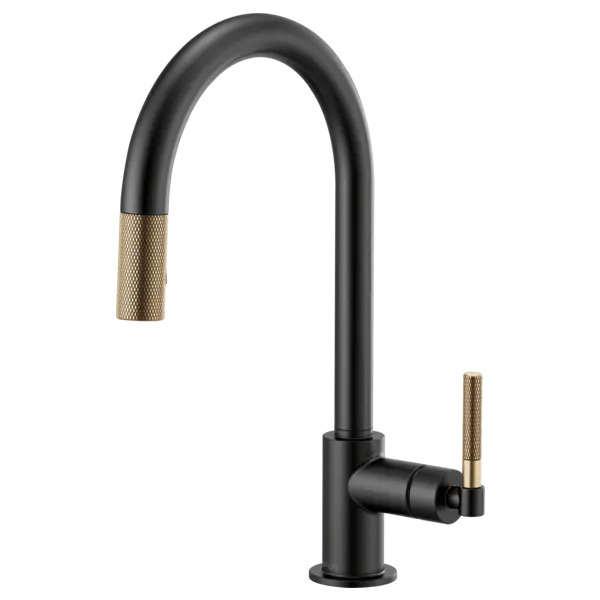 Brizo Litze Pull-Down Faucet with Arc Spout and Knurled Handle - Plumbing Market