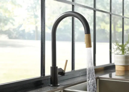 Brizo Litze Pull-Down Faucet with Arc Spout and Knurled Handle - Plumbing Market