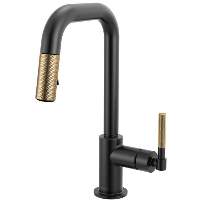 Brizo Litze Pull-Down Prep Faucet with Square Spout - Knurled Handle - Plumbing Market