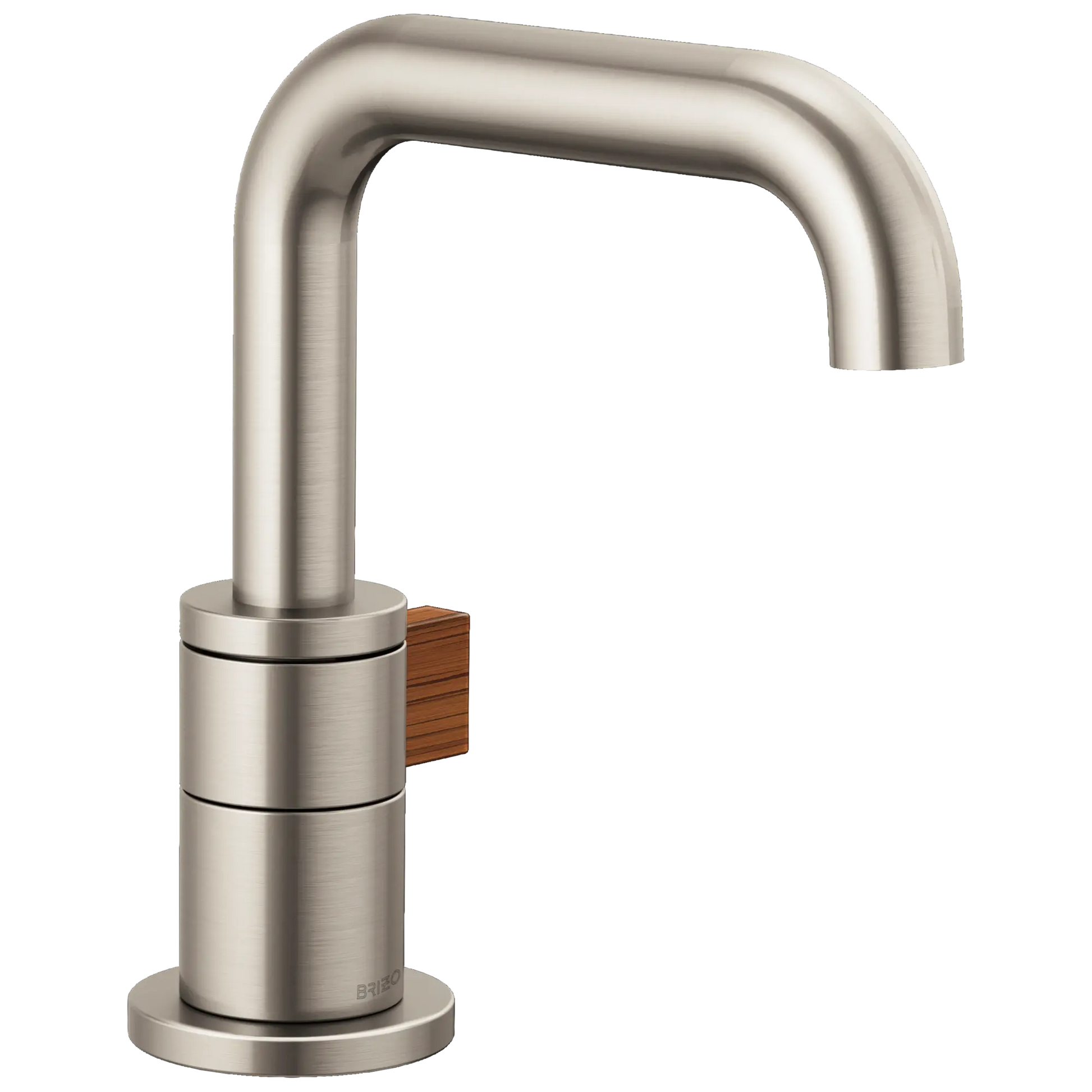 Brizo Litze Single-Handle Lavatory Faucet 1.5 GPM Brilliance Luxe Nickel/Wood - Plumbing Market