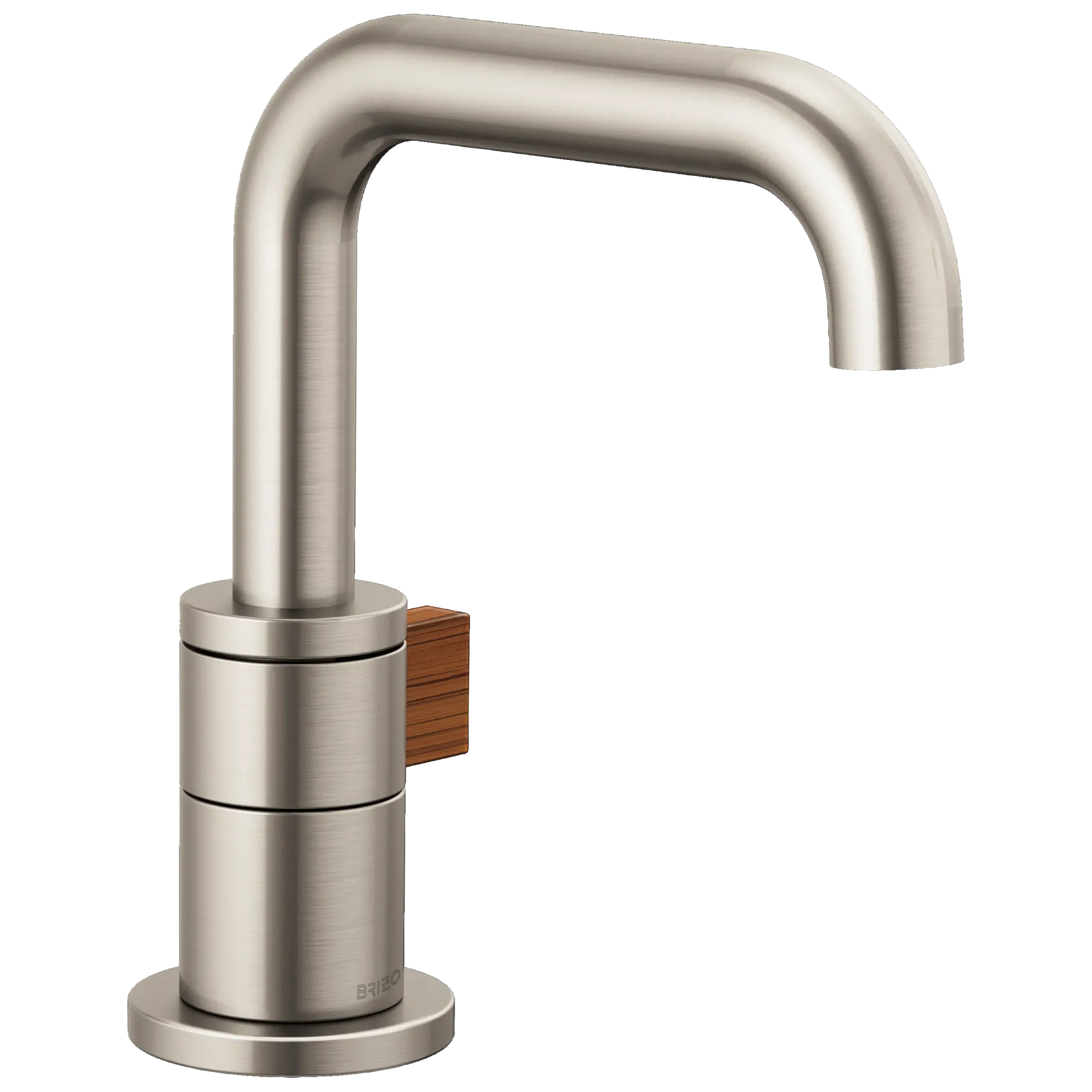 Brizo Litze Single-Handle Lavatory Faucet 1.5 GPM Brilliance Luxe Nickel/Wood - Plumbing Market