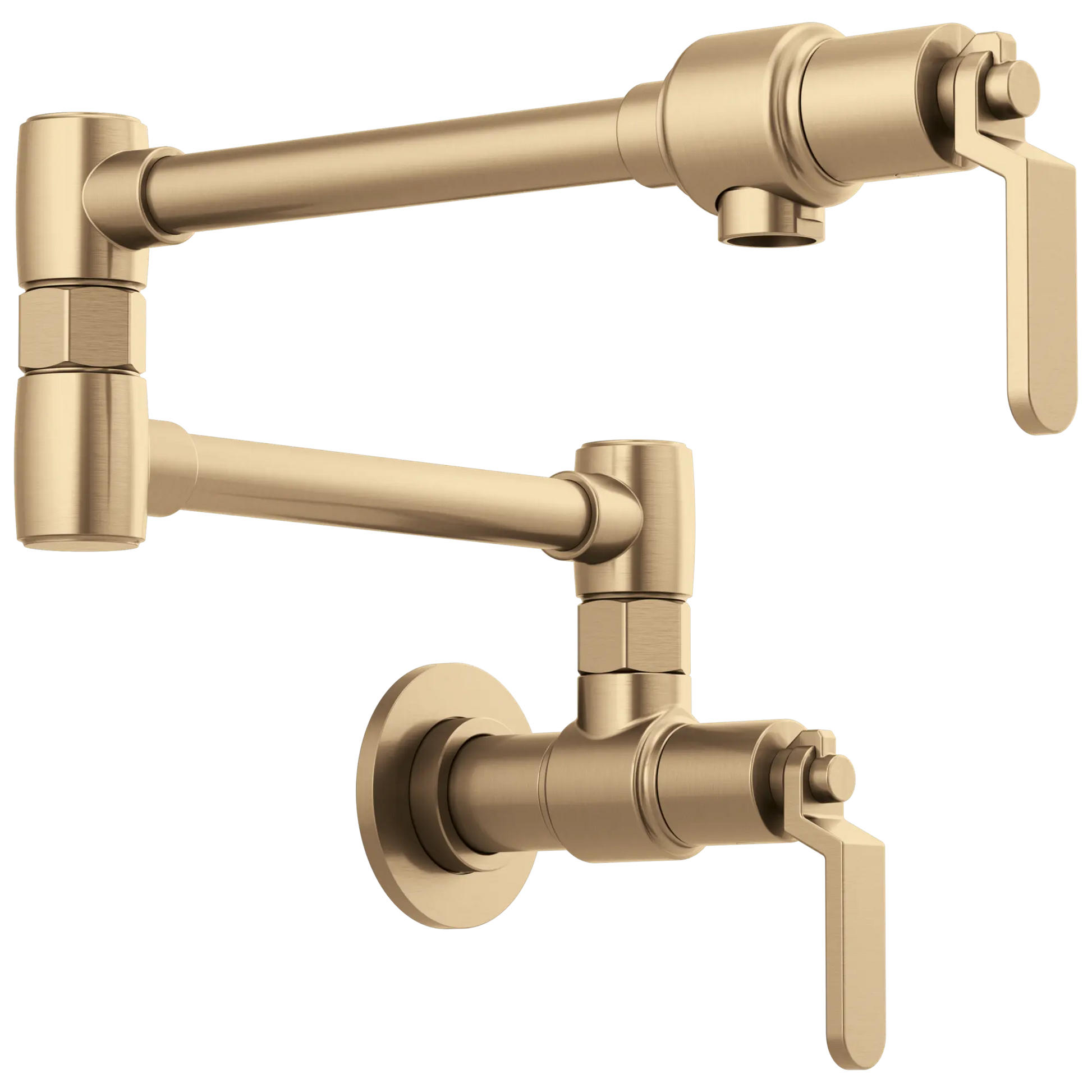 Brizo Litze Wall Mount Pot Filler with Industrial Handle Kit Luxe Gold - Plumbing Market