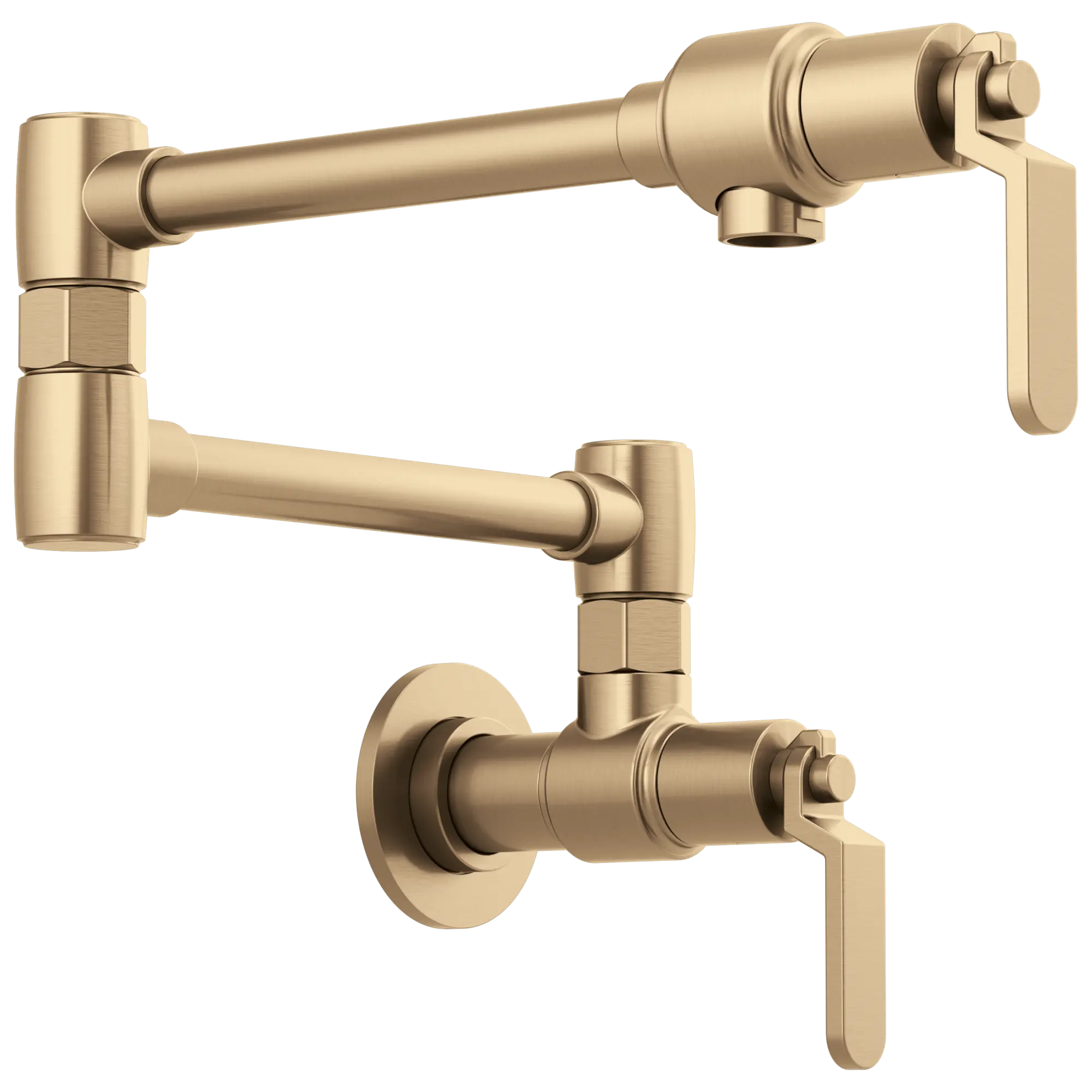Brizo Litze Wall Mount Pot Filler with Industrial Handle Kit Luxe Gold - Plumbing Market